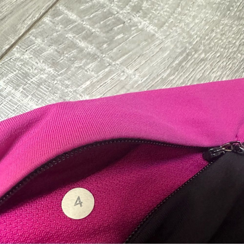 Lululemon speed tights III plum and pink full length reflective ruched 4 RARE - Picture 8 of 8